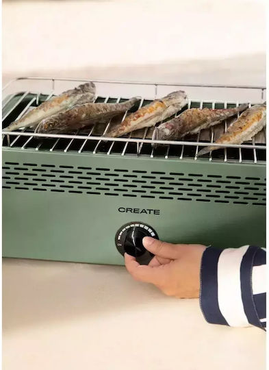 Create Stainless steel Portable Charcoal Grill with Smoker