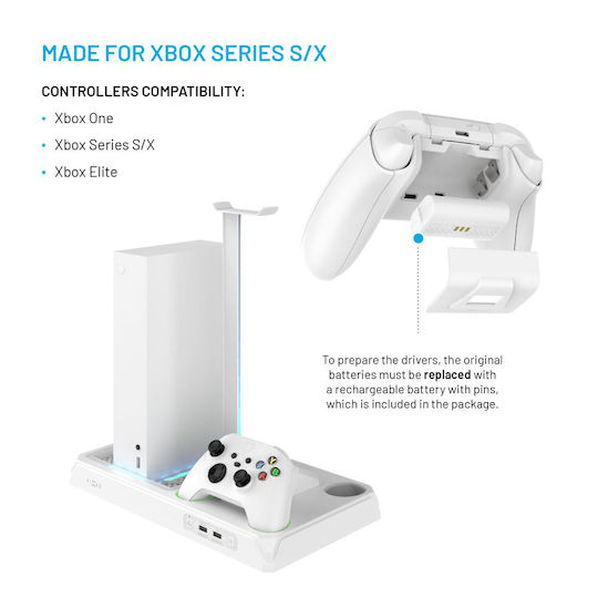 Fixed Ständer Für 2 Controller Xbox Series X/S Weiß