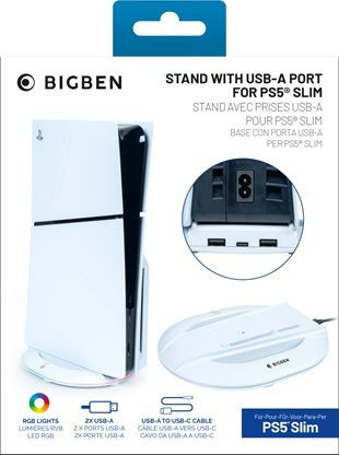 Bigben Interactive Зарядна станция за PS5 / PS5 Slim - ПС5 Слим Бял