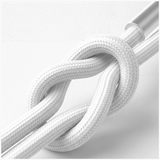 3MK USB 2.0 Cable USB-C male - USB-A 18W Λευκό 1m