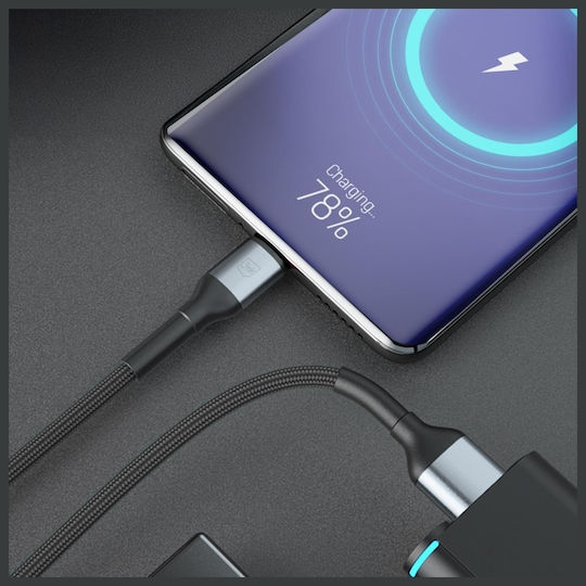 3MK Regular USB 2.0 Cablu USB-C bărbătesc - USB-A 18W Negru 1m