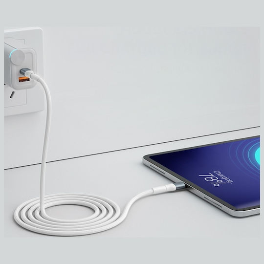 3MK USB 2.0 Cable USB-C Male - USB-C 60W PD White 1m