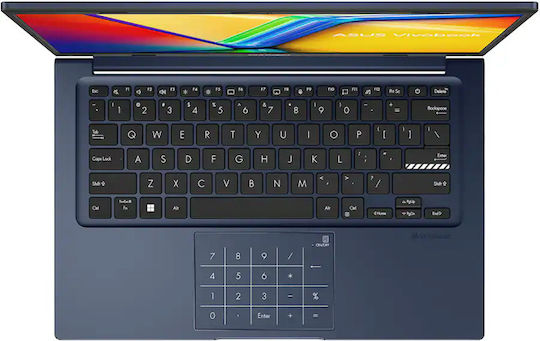 Asus Vivobook 14 X1404VA-I712512 14" FHD (Kern i7-1355U/12GB/512GB SSD/W11 Startseite) Quiet Blue (US Tastatur)