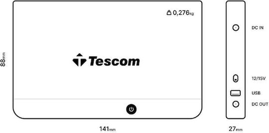 Tescom LEO Mini DC Mini Unitate UPS Linie Interactivă 18W