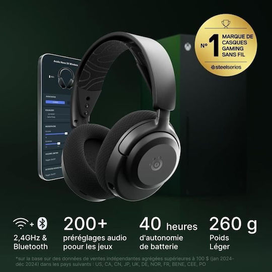 SteelSeries Arctis Nova 3X Over Ear Gaming Headset με σύνδεση Bluetooth / USB for PC / PS4 / PS5 / XBOX