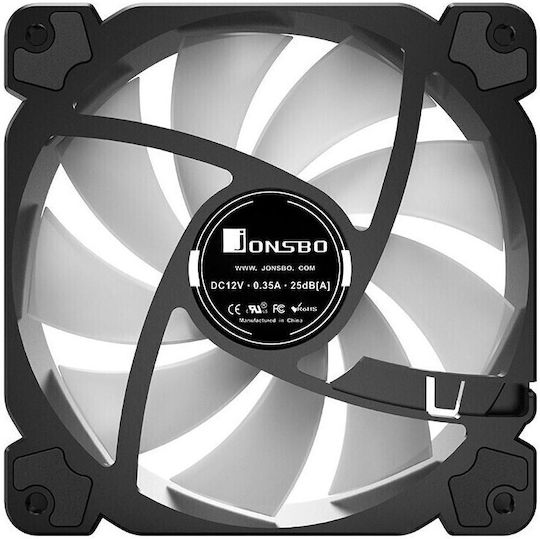 Jonsbo FR-502 Case Fan 120mm (1500rpm / 52.4cfm) με ARGB Φωτισμό και Σύνδεση 3-Pin / 4-Pin PWM