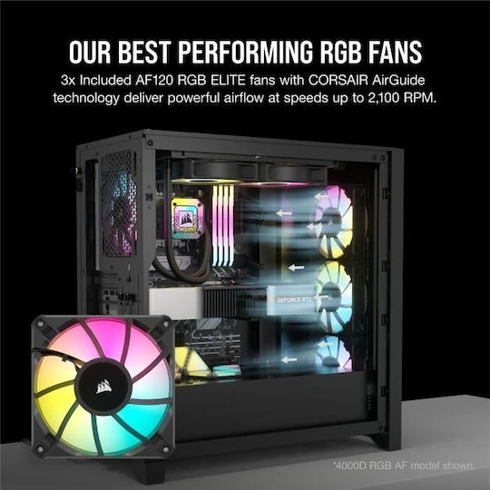Corsair Frame 5000D RS ARGB Gaming Midi Tower Κουτί Υπολογιστή με Πλαϊνό Παράθυρο Μαύρο