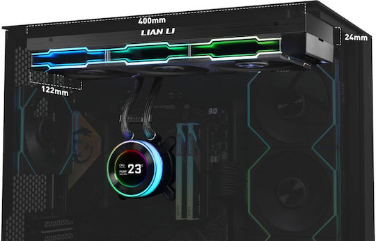 Lian Li Hydroshift II LCD-C 360TL Охлаждане AIO CPU с 3 вентилатора 120mm и RGB осветление
