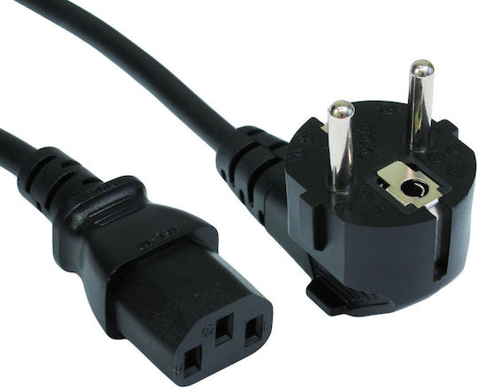 Tele Schuko - IEC C13 Cable 2m Μαύρο CR-540