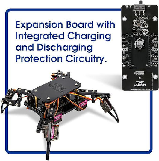Bionic Spider Educational Kit Acebott Qd020 Project Arduino Esp32 Acebott Esp8266 Wifi Connection 8 Years +
