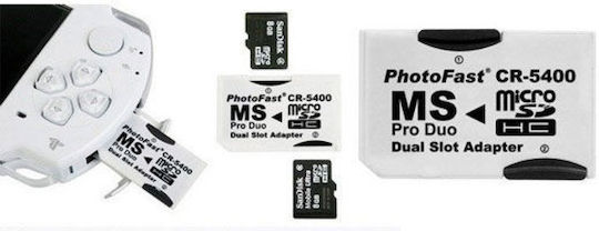 Sony Memory Stick Pro Duo Adapter To Dual micro SD Μετατροπέας male σε female 1τμχ