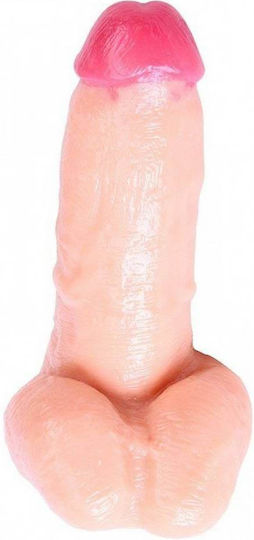 Realistisches Dildo mit Hoden und Saugnapf Fleisch 17cm