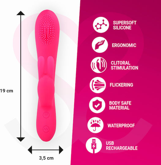 Amoressa Gino Premium Δονητής Rabbit 19cm Pink