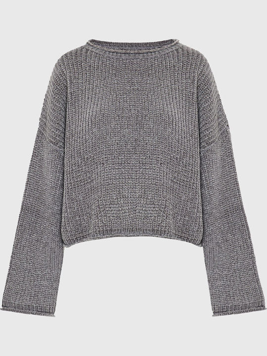 Damen Langarm Pullover Gray