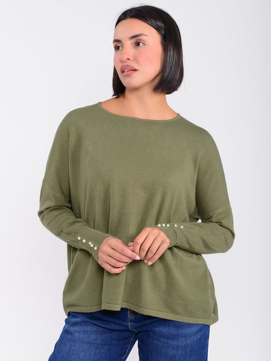 Pulover Damă Verde Măsliniu