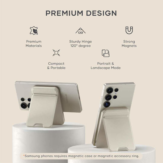 Satechi OntheGo MagSafe Qi2 Power Bank 5000mAh 15W mit USB-C Ausgangsanschlüsse Beiges