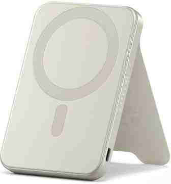 Satechi OntheGo MagSafe Qi2 Power Bank 5000mAh 15W mit USB-C Ausgangsanschlüsse Beiges