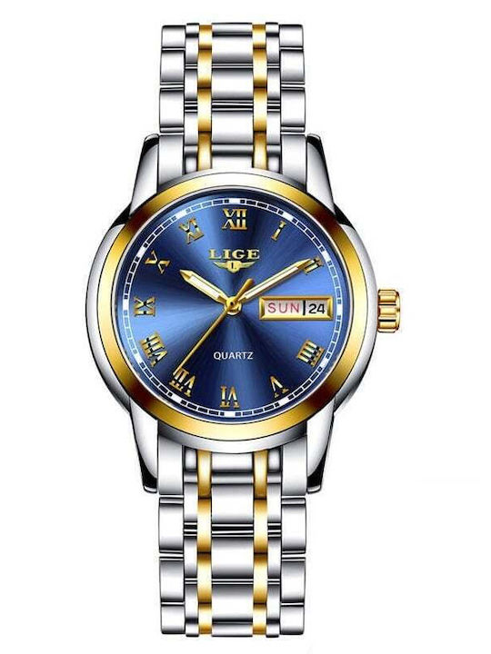 Lige Women's Watch with Silver Metal Bracelet