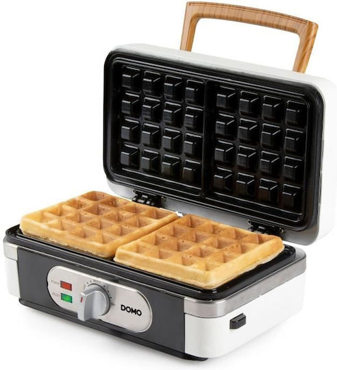 Domo Sandwichmaker Grill mit Abnehmbaren Keramikplatten 1100W Weiß