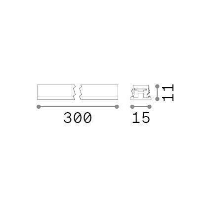 Ideal Lux Accent LED Линейно Осветително Тяло За Таван 6W Топло Бяло IP20 М30xД1.5xВ1.1см