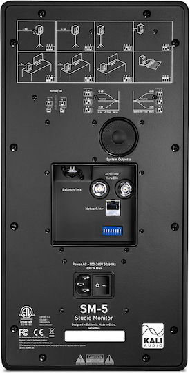 Kali Audio Santa Monica SM-5 Ηχείo Studio Monitor 5" 225W (Τεμάχιο) Μαύρο