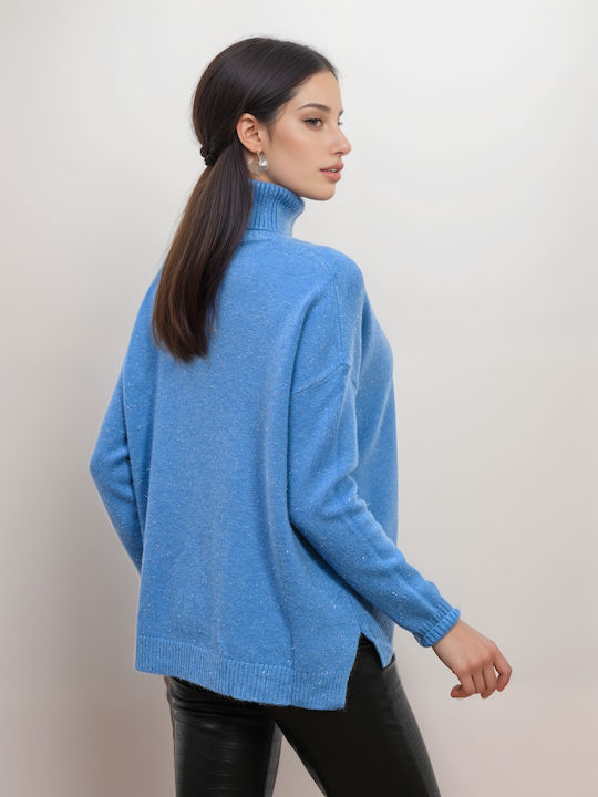 Women's Sweater Turtleneck Blue
