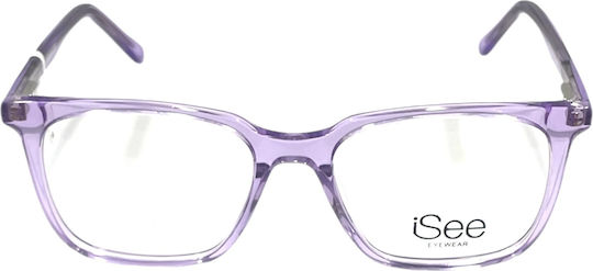 Crulle Children's Plastic Eyeglass Frame Purple 2101 C3