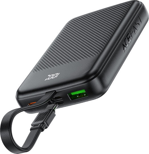 Acefast M13 Power Bank 10000mAh με Θύρα USB-A και Θύρα USB-C Power Delivery Μαύρο
