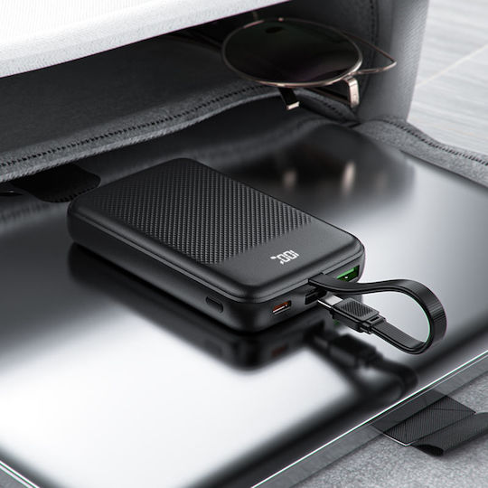 Acefast M13 Power Bank 10000mAh με Θύρα USB-A και Θύρα USB-C Power Delivery Μαύρο