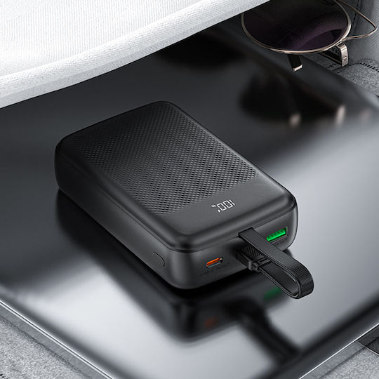 Acefast M14 Power Bank 20000mAh με Θύρα USB-A και Θύρα USB-C Power Delivery Μαύρο