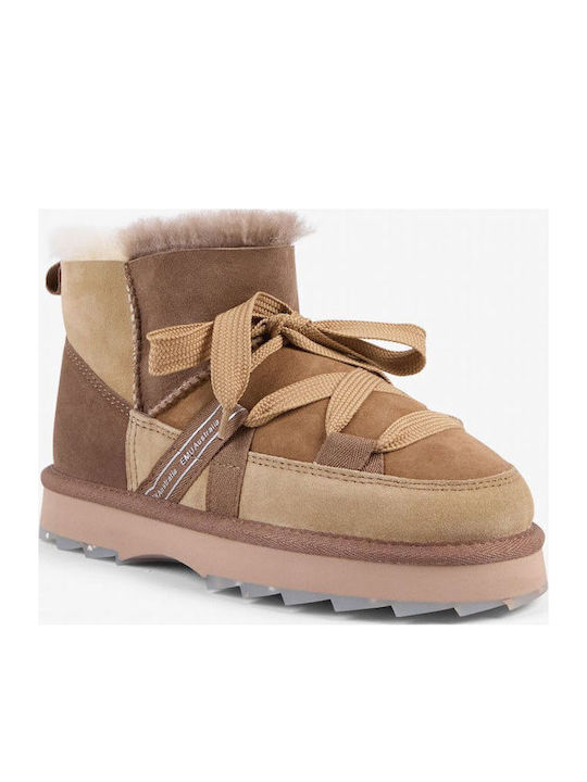 Blurred Micro Women's Ankle Boots Brown