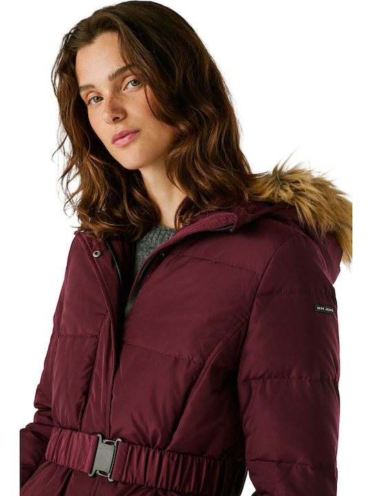 Women's Lifestyle Jacket for Winter Merlot Red