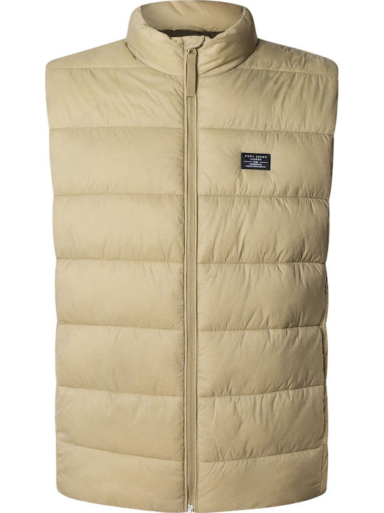 Sleeveless Jacket Puffer Stone Beige