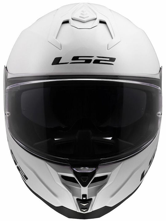 LS2 Challenger II FF817 Solid White Cască Moto Față întreagă ECE 22.06 cu Sunvisor