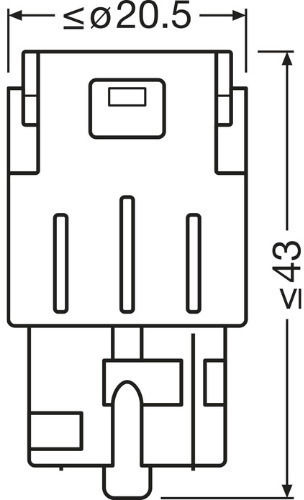 Osram Wy21w 12v 1.8w Ledriving Sl Amber Autolampen