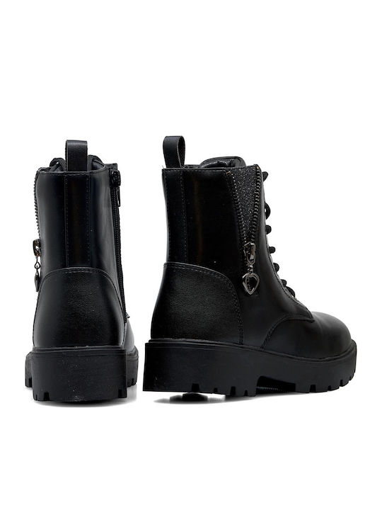 Kids Boots with Zipper Black