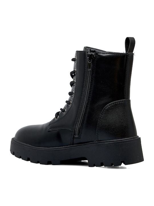 Kids Boots with Zipper Black