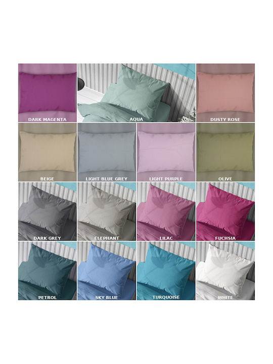 Dimcol Bebe Solid Детска калъфка за възглавница от 100% памук Dark Magenta 35x45см.