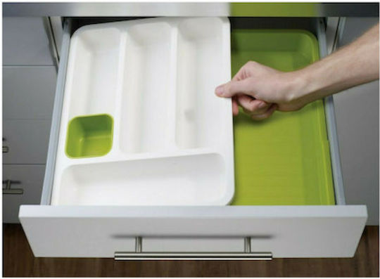 Tavă Pentru Tacâmuri De Sertar Rabatabilă Din Plastic 48x38x5.5cm Albă