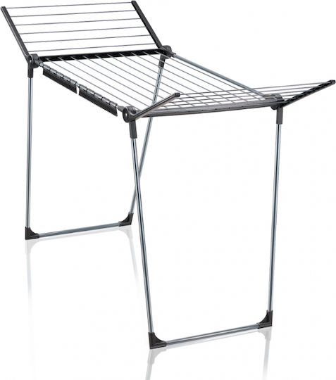 Leifheit Pegasus Folding Floor Metallic Clothes Drying Rack with Hanging Length 18m