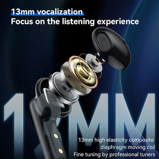 Yesido TWS25 In-ear Bluetooth Handsfree Ακουστικά με Θήκη Φόρτισης Μαύρα