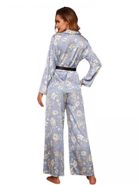 Intimonna Winter Damen Pyjama-Set Sky Blue