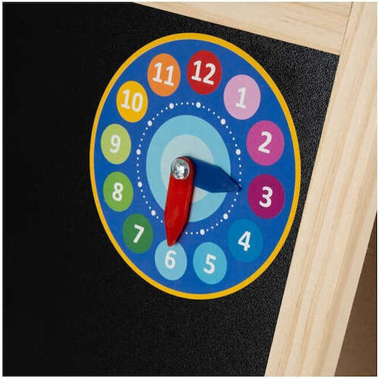 Educational Wooden Blackboard Magnetic Drawing Board 2 in 1 Double-Sided Aria Trade