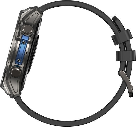 Zeblaze Vibe 8 Stainless Steel 49mm Αδιάβροχο Smartwatch με Παλμογράφο (Μαύρο)