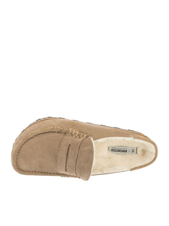 Shearling Winter Women's Slippers Brown
