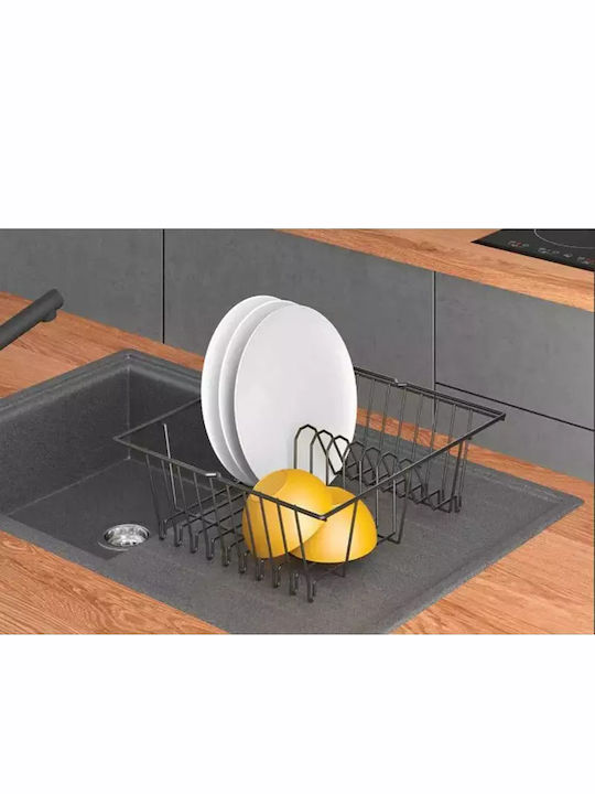 Metaltex Lava Metallic Black Sink Strainer 36x33x13cm