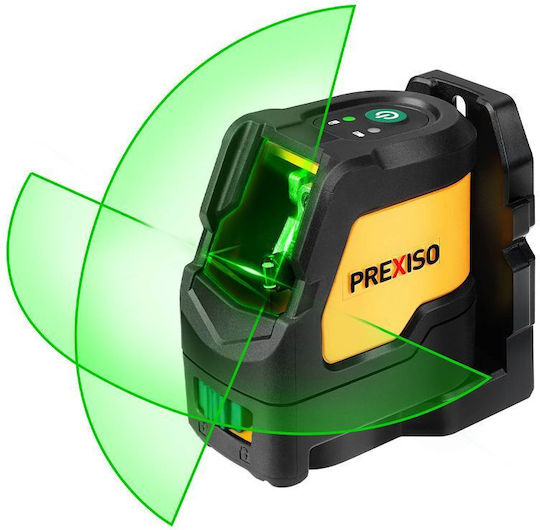 Prexiso Αυτορυθμιζόμενο Γραμμικό Αλφάδι Laser Πράσινης Δέσμης με Εύρος Εργασίας 30m