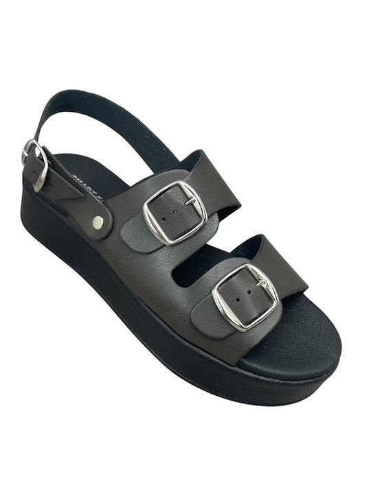 Γυναικεία Σανδάλια Flatforms Μαύρα
