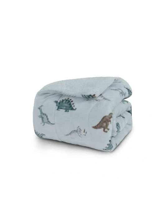 Borea Kids Sherpa Comforter Single Stompy Green 160x220cm