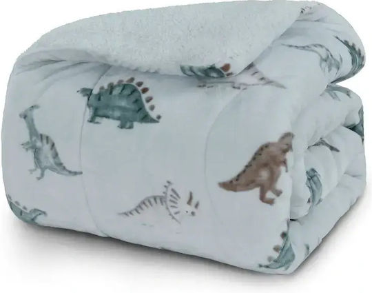Borea Kids Sherpa Comforter Single Stompy Green 160x220cm